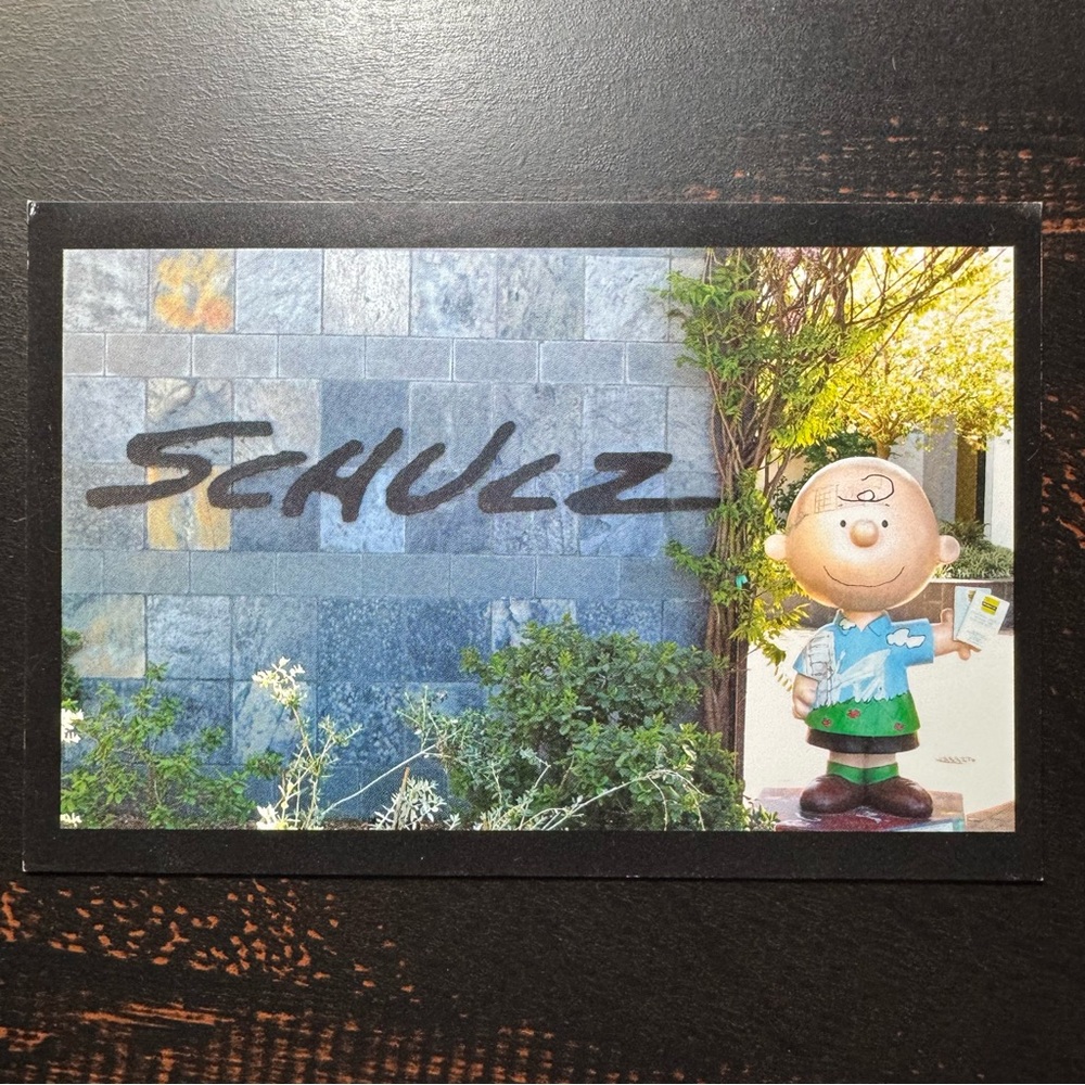 Charles M. Schulz Museum And Research Center Postcard Entrance Charlie Brown 4x6